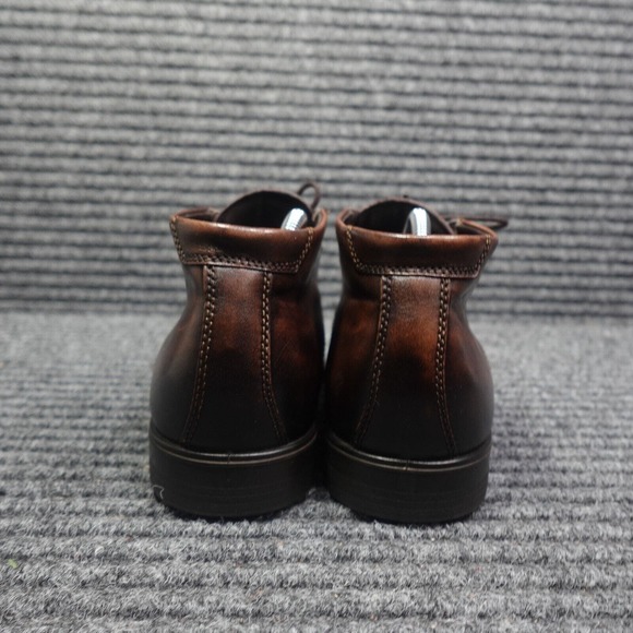 Ecco Shoes Mens 7 Brown Melbourne Leather Chukka Boots Lace Up Casual Dress